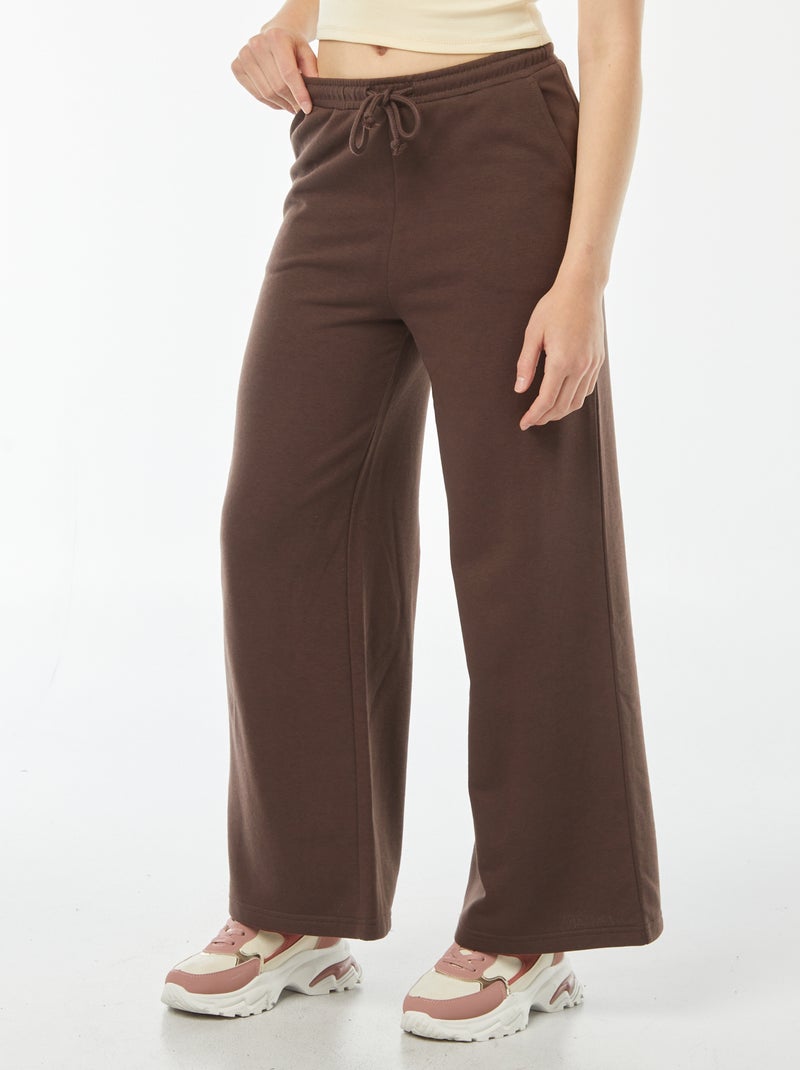 Pantalon jogging large Marron - Kiabi