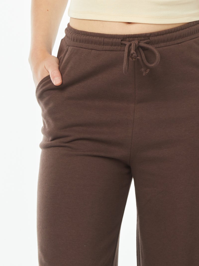 Pantalon jogging large Marron - Kiabi