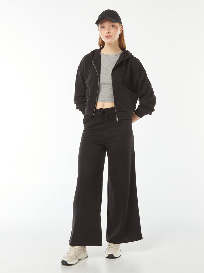 Pantalon jogging large Noir - Kiabi