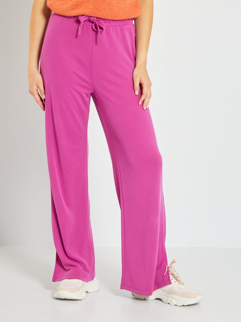 Pantalon jogging large rose - Kiabi