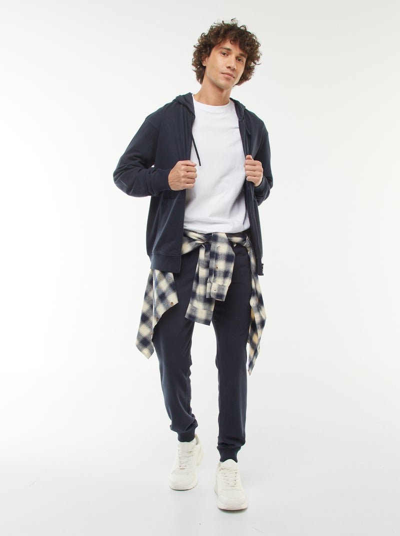 Pantalon jogging léger uni Bleu - Kiabi