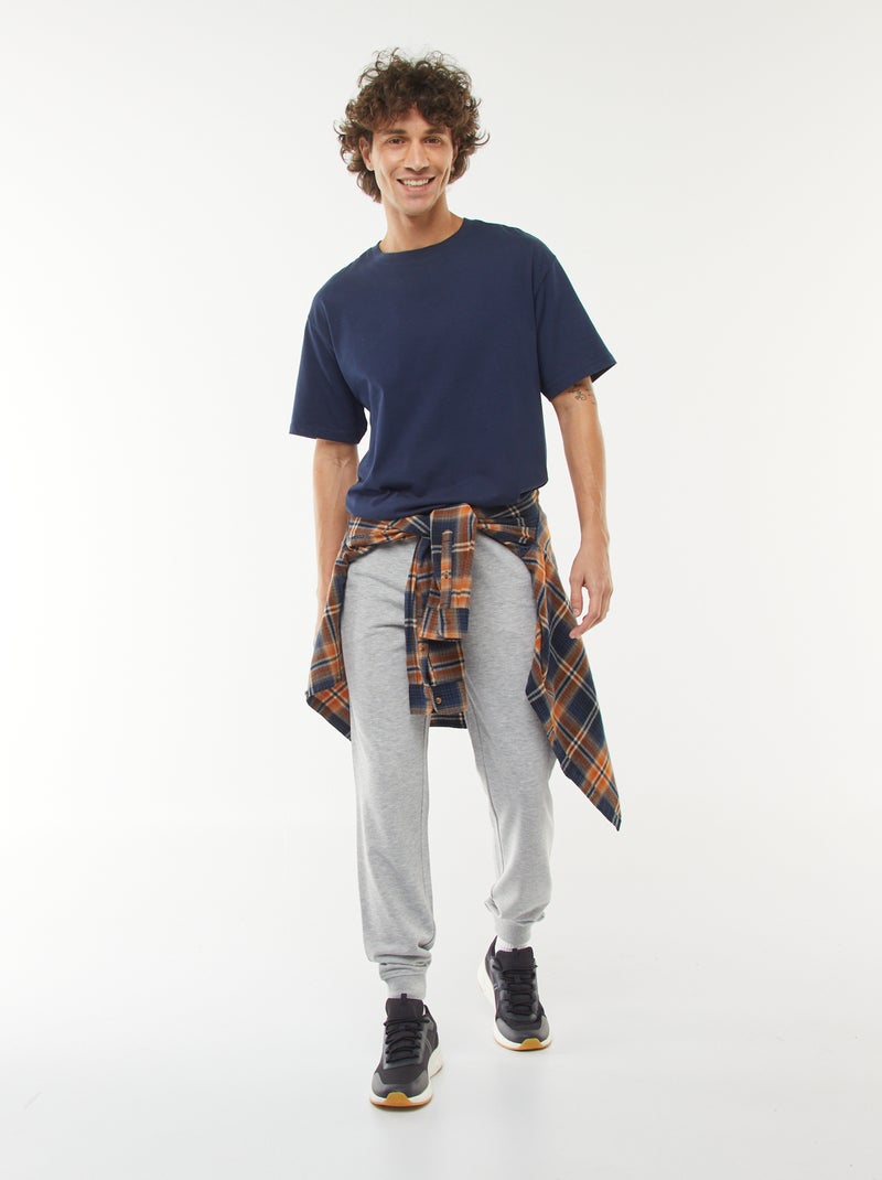 Pantalon jogging léger uni Gris - Kiabi