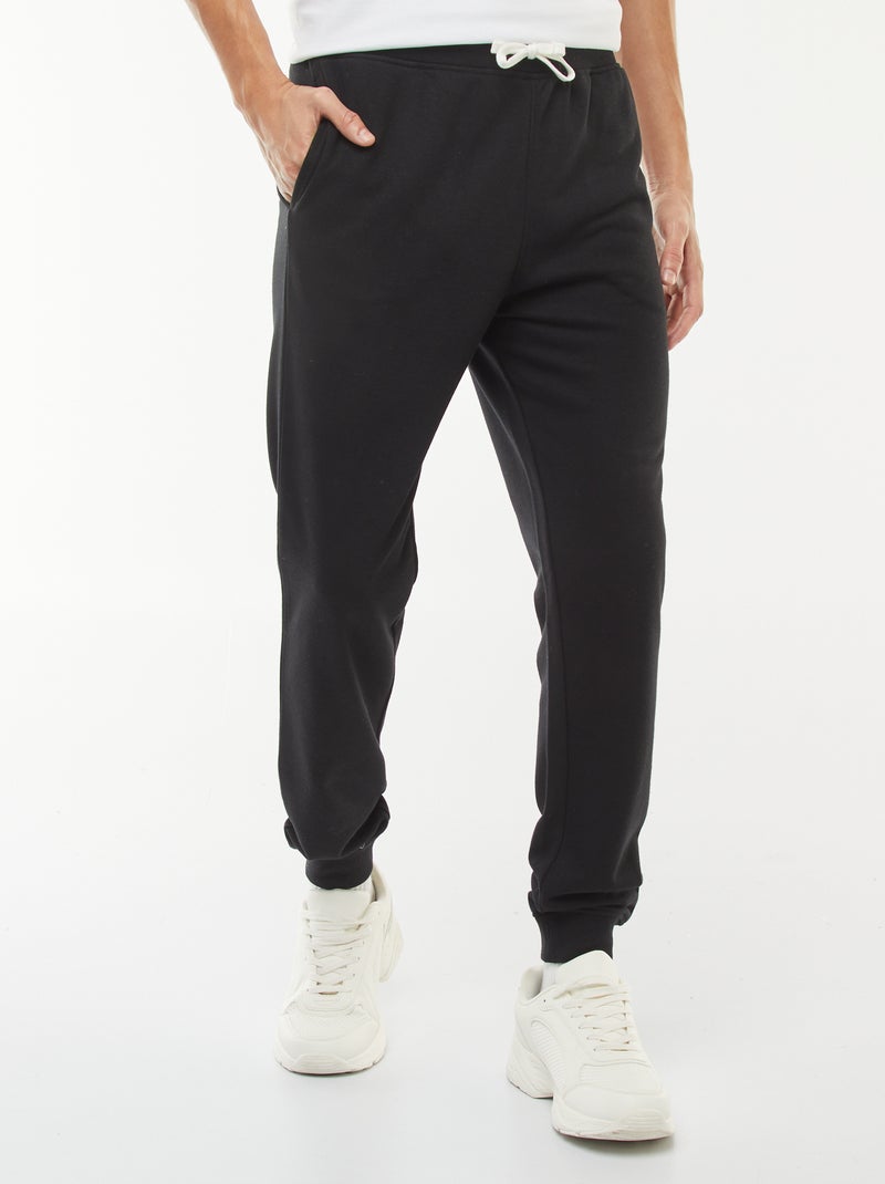 Pantalon jogging léger uni Noir - Kiabi