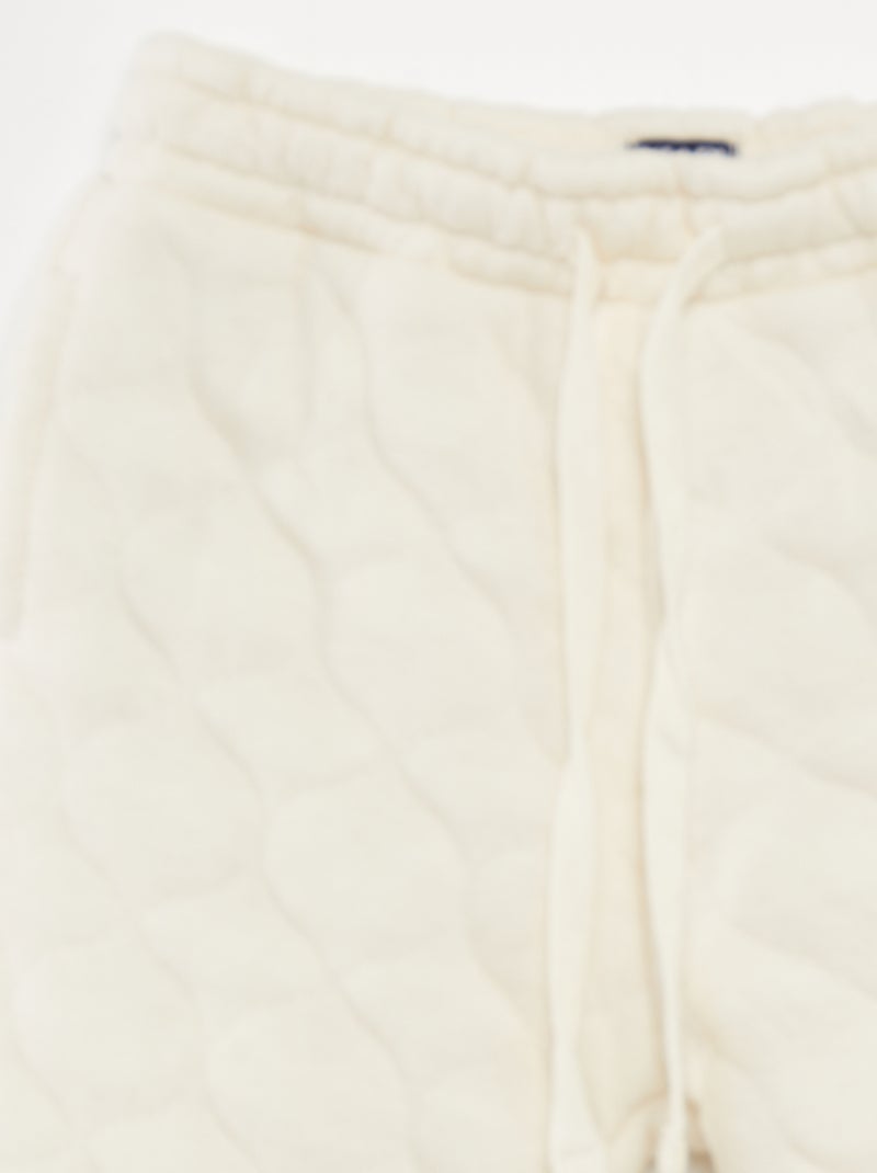 Pantalon jogging matelassé et rembourré Blanc - Kiabi