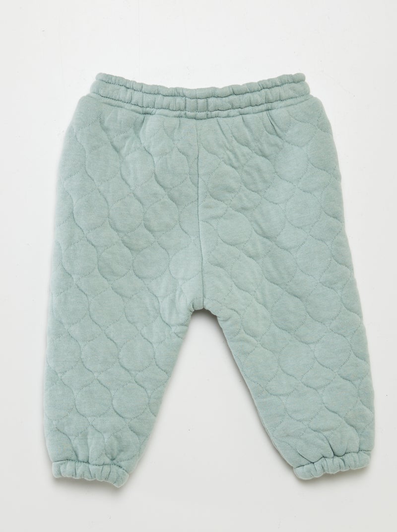 Pantalon jogging matelassé et rembourré Vert - Kiabi