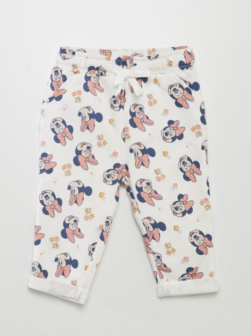 Pantalon jogging 'Minnie' Blanc - Kiabi