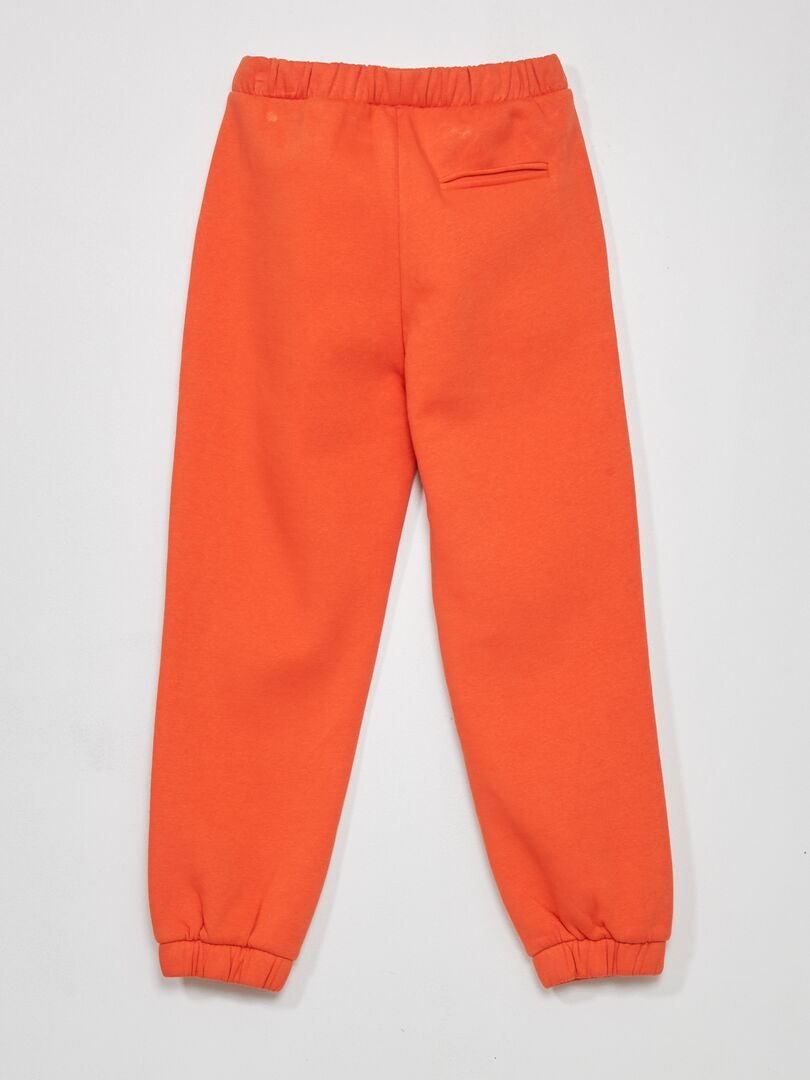 Pantalon jogging mixte en molleton Orange - Kiabi