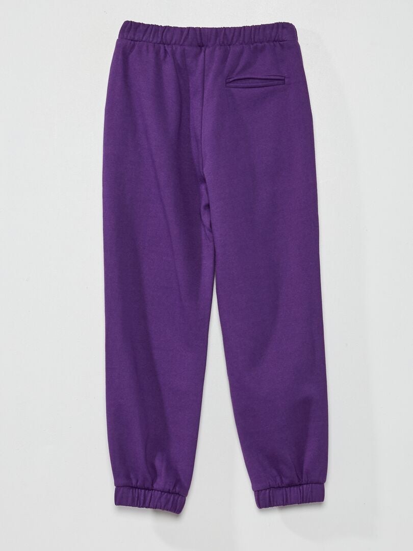 Pantalon jogging mixte en molleton Violet - Kiabi