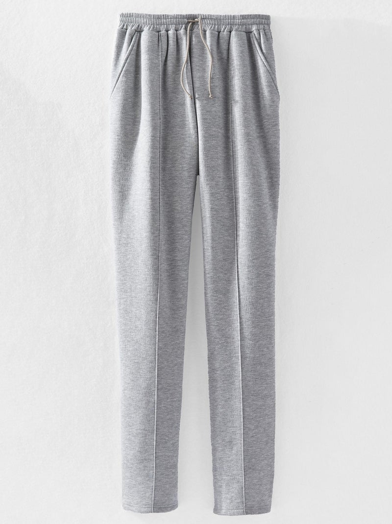 Pantalon jogging molleton - Damart Gris - Kiabi