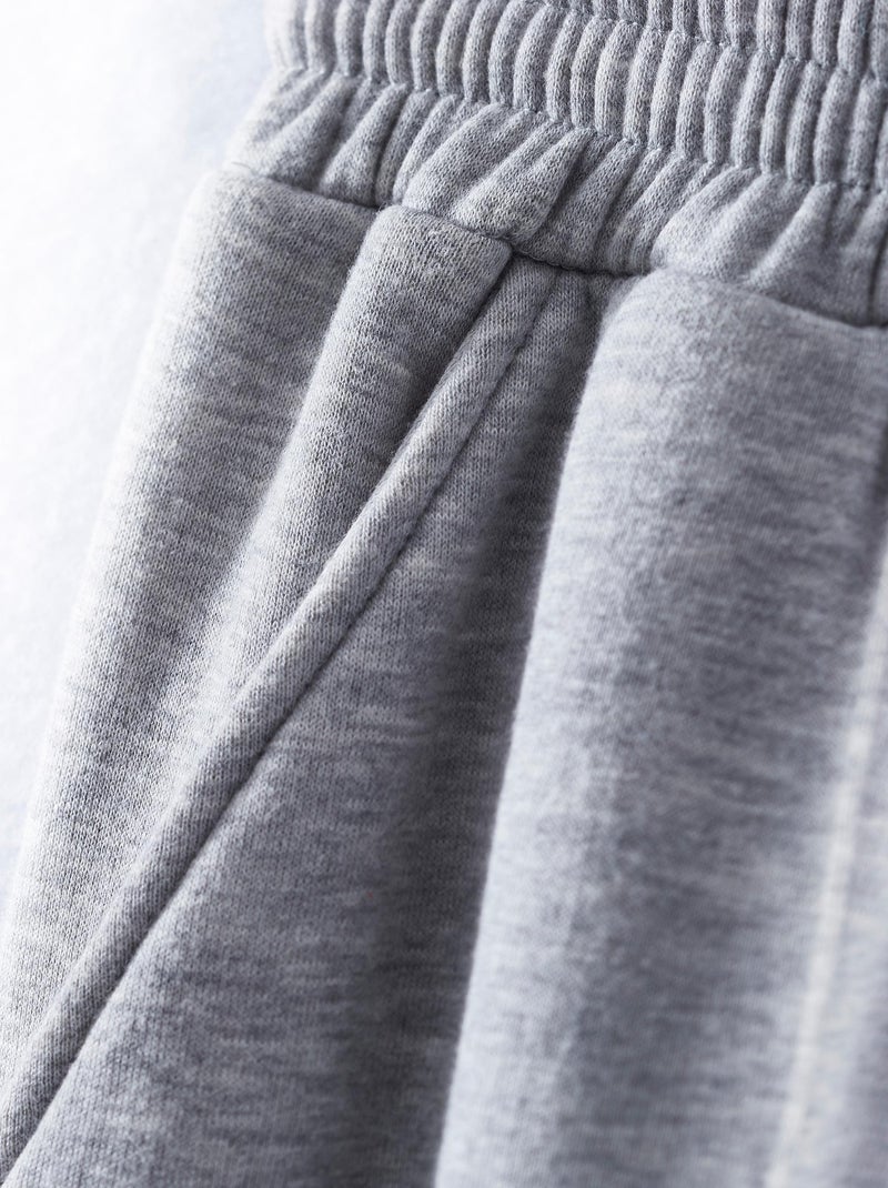 Pantalon jogging molleton - Damart Gris - Kiabi