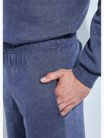 Pantalon jogging molleton bas et taille élastiqués