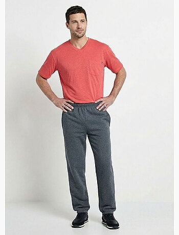 Pantalon jogging molleton bas et taille élastiqués