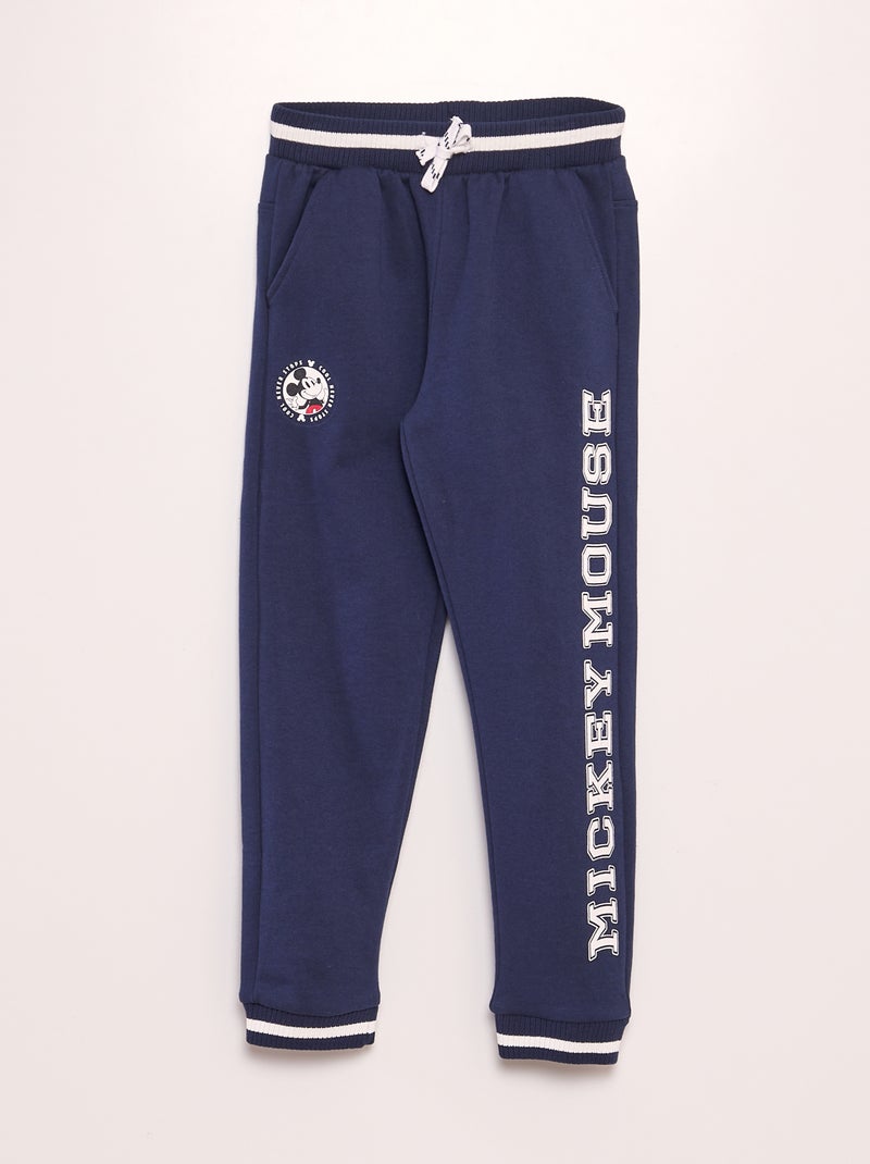 Pantalon jogging molleton 'Mickey' Bleu - Kiabi