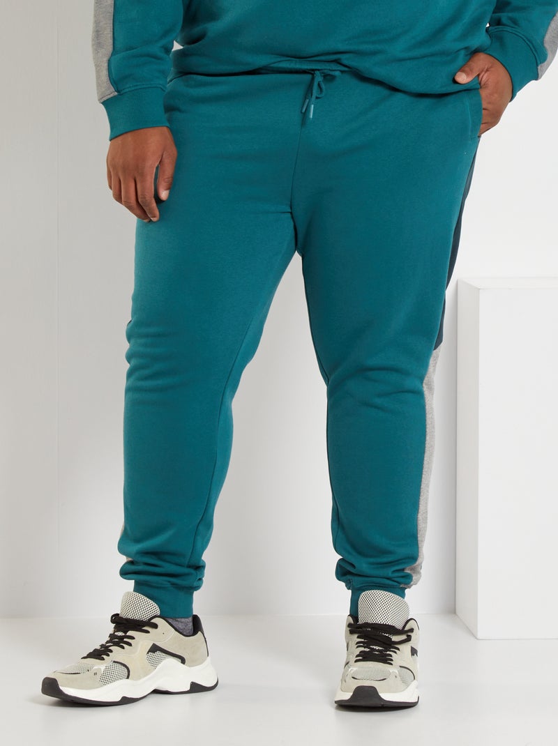 Pantalon jogging molleton vert profond - Kiabi