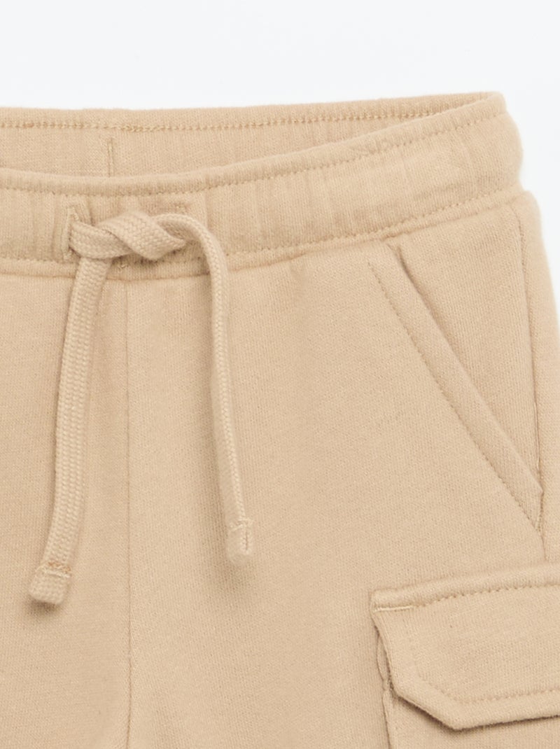 Pantalon jogging multipoches Beige - Kiabi