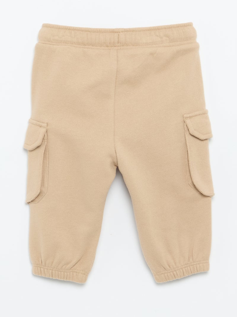 Pantalon jogging multipoches Beige - Kiabi