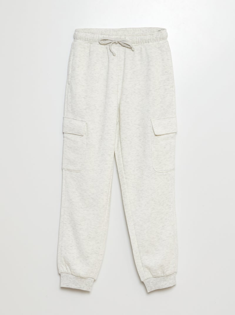 Pantalon jogging multipoches Blanc - Kiabi