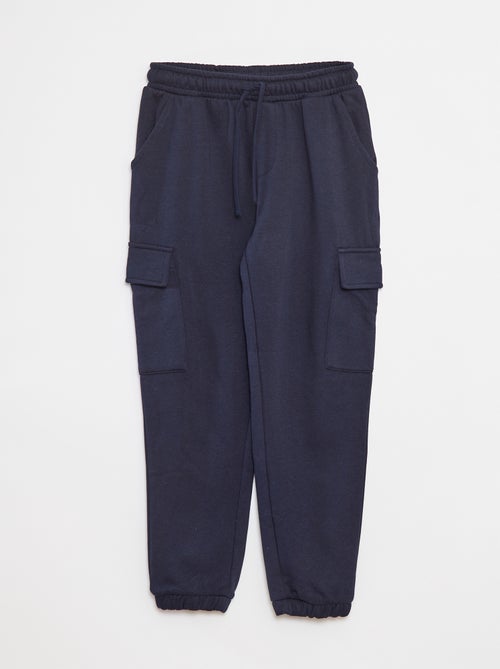 Pantalon jogging multipoches en molleton - Kiabi