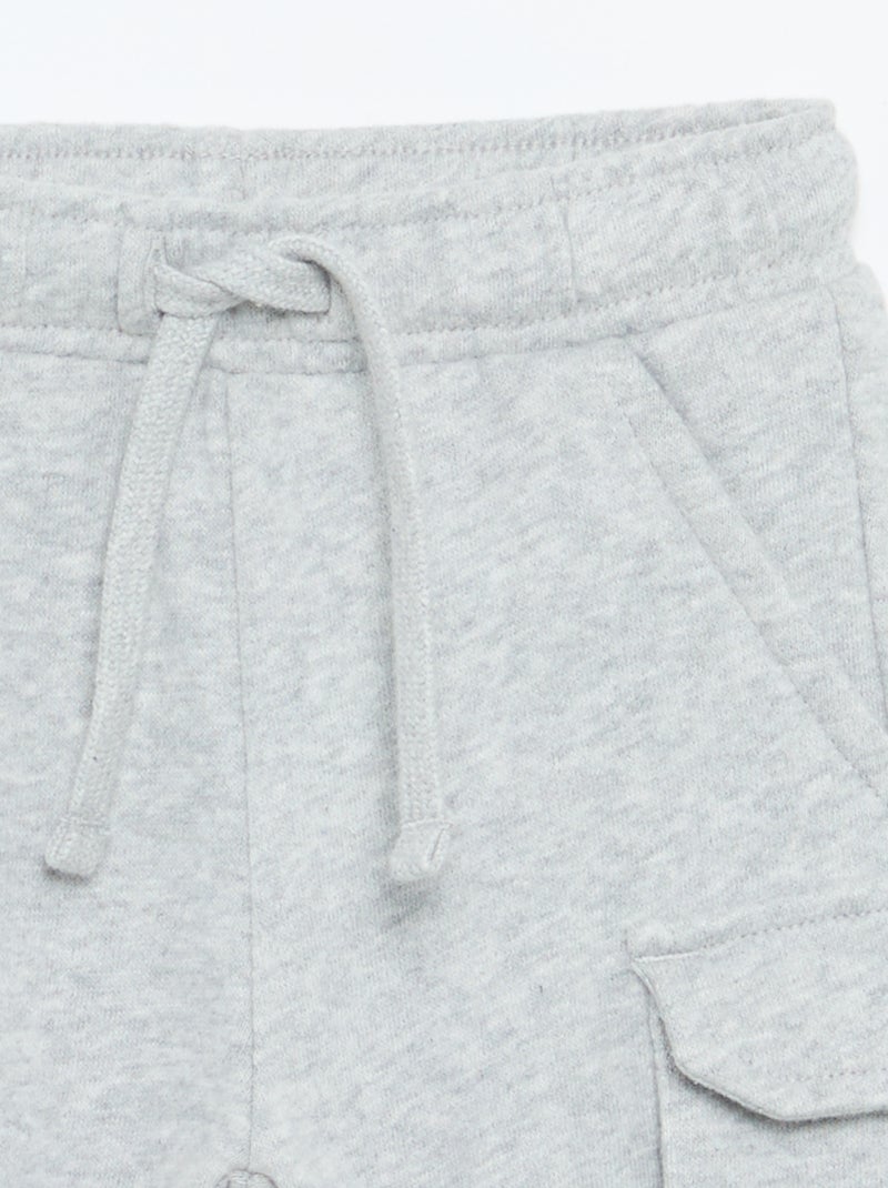 Pantalon jogging multipoches Gris - Kiabi