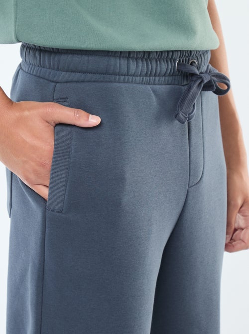 Pantalon jogging uni avec cordons de serrage à la taille - Kiabi