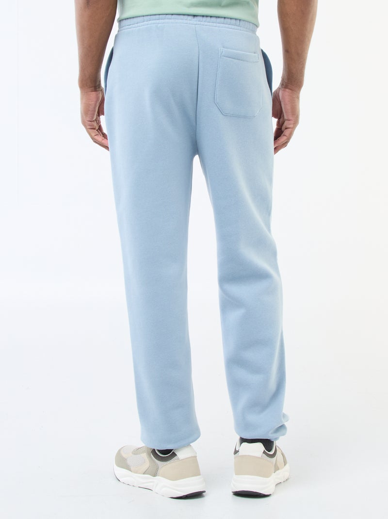 Pantalon jogging uni avec cordons de serrage à la taille Bleu - Kiabi