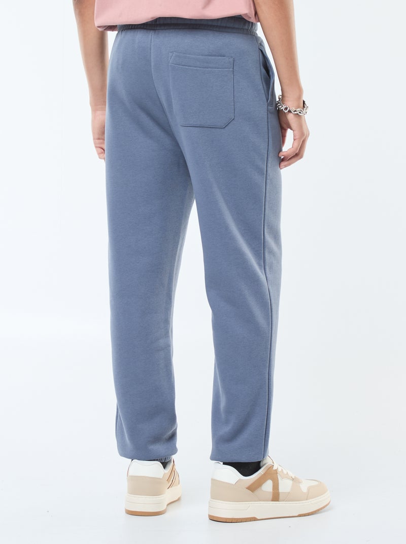 Pantalon jogging uni avec cordons de serrage à la taille Gris - Kiabi