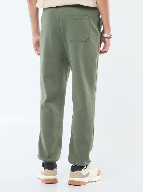 Pantalon jogging uni avec cordons de serrage à la taille - Kiabi