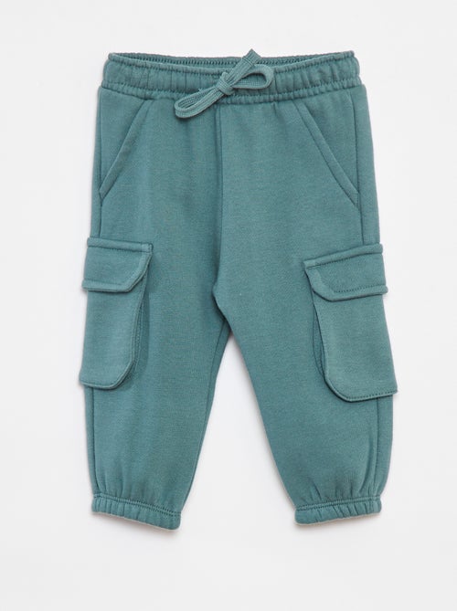 Pantalon jogging uni avec grandes poches - Kiabi
