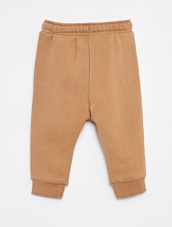 Pantalon jogging uni avec taille élastiquée