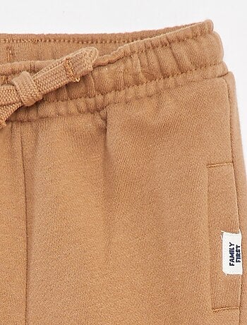 Pantalon jogging uni avec taille élastiquée