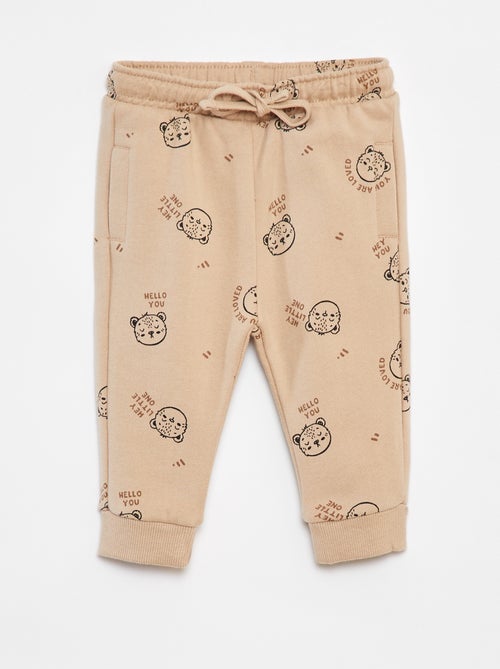 Pantalon jogging uni avec taille élastiquée - Kiabi