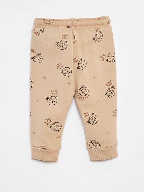 Pantalon jogging uni avec taille élastiquée - Kiabi