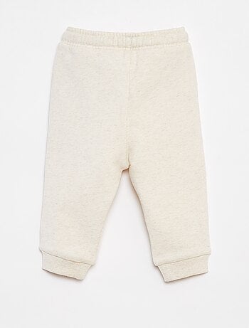 Pantalon jogging uni avec taille élastiquée