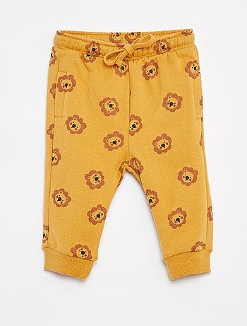 Pantalon jogging uni avec taille élastiquée