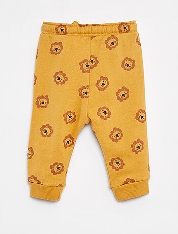 Pantalon jogging uni avec taille élastiquée