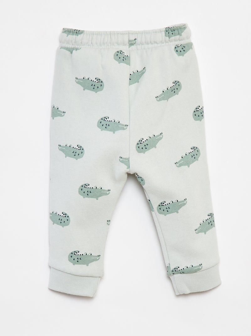 Pantalon jogging uni avec taille élastiquée Vert - Kiabi