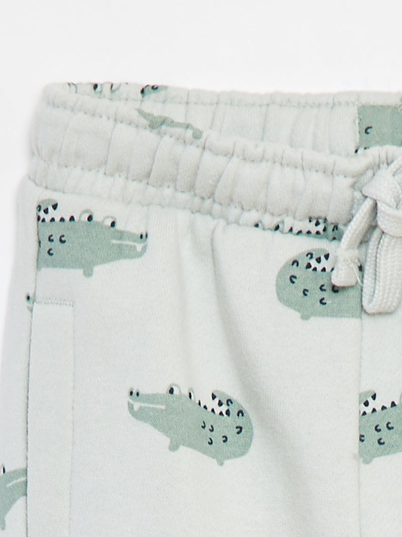 Pantalon jogging uni avec taille élastiquée Vert - Kiabi