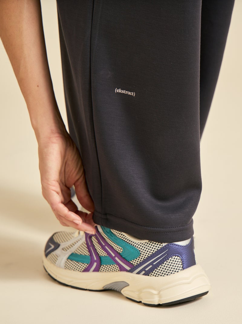 Pantalon jogging uni taille standard Noir - Kiabi
