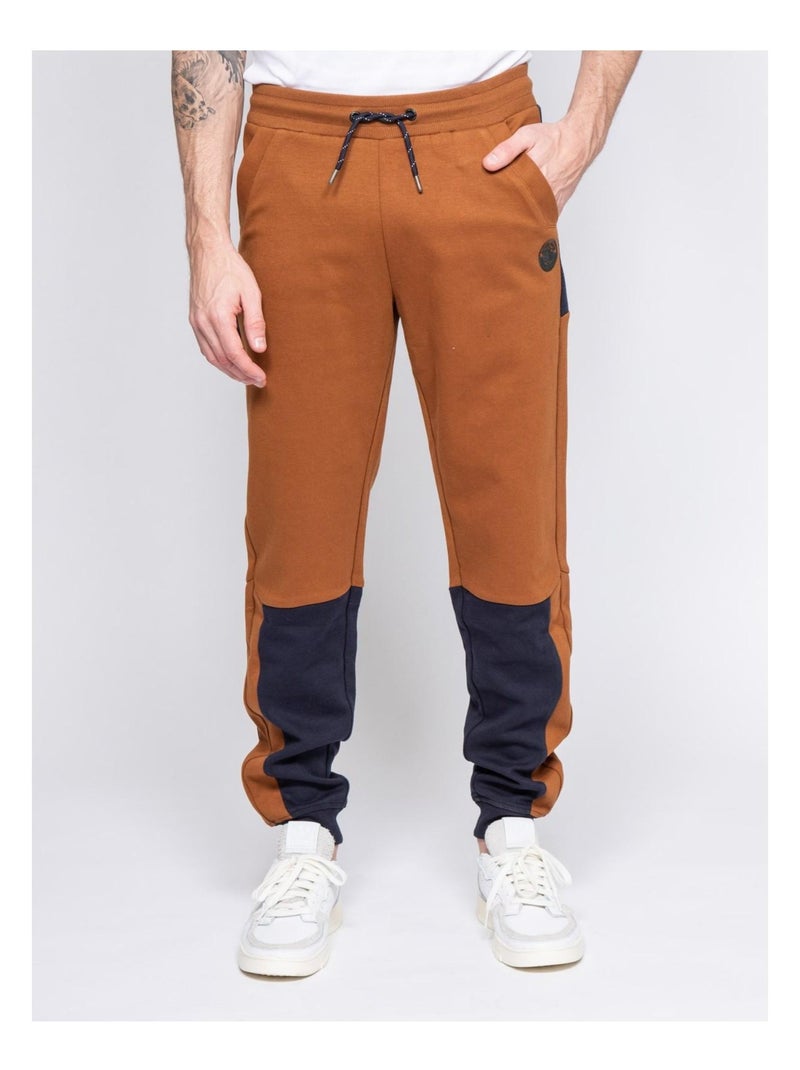 Pantalon jogging VAKERY Marron - Kiabi