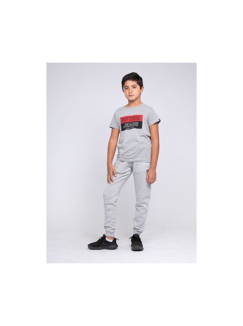 Pantalon jogging VAMDARY garçon Gris - Kiabi