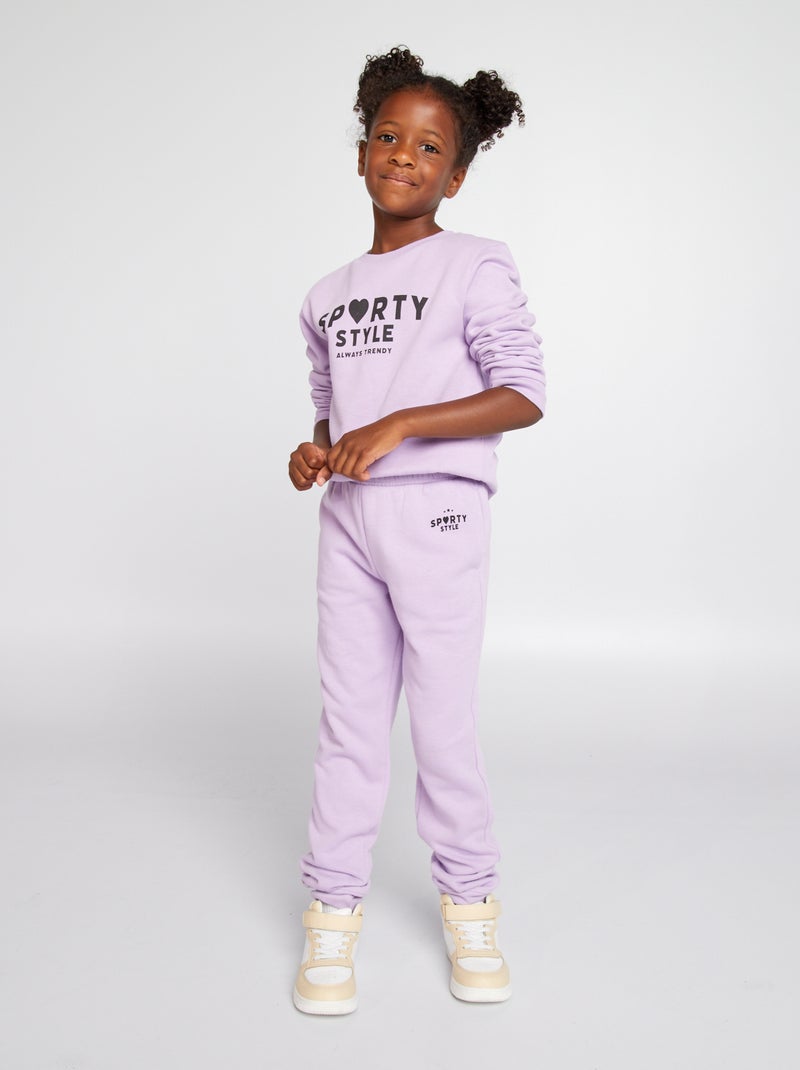 Pantalon jogging Violet - Kiabi