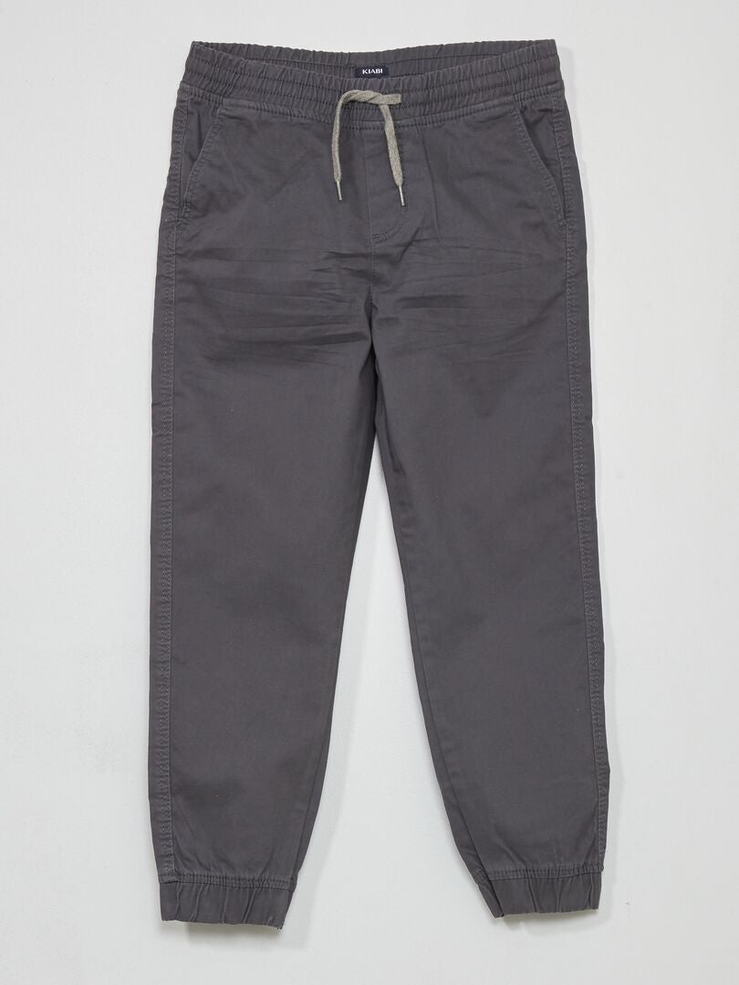 Pantalon jogpant - Coupe + confortable Bleu gris - Kiabi