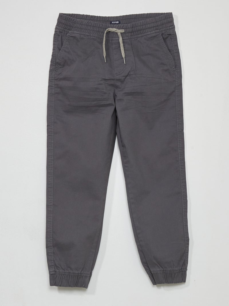 Pantalon jogpant - Coupe + confortable Bleu gris - Kiabi
