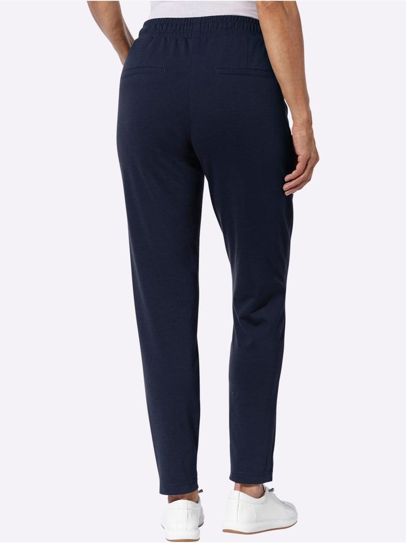 Pantalon jogpant 20% viscose - taille courte - witt Bleu marine - Kiabi