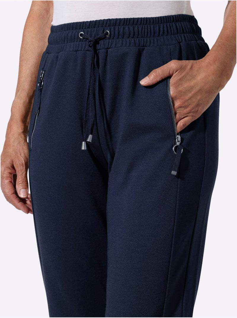 Pantalon jogpant 20% viscose - taille courte - witt Bleu marine - Kiabi