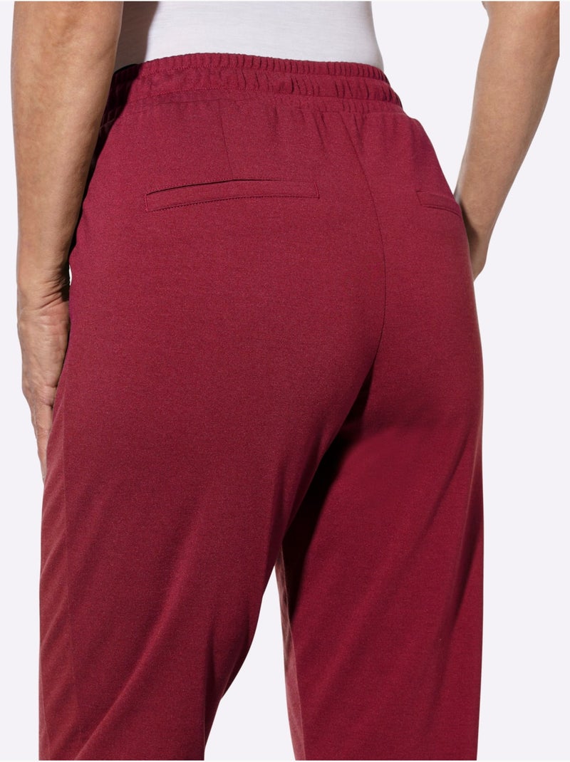 Pantalon jogpant 20% viscose - taille courte - witt Rouge foncé - Kiabi