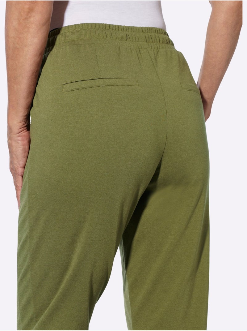 Pantalon jogpant 20% viscose - taille courte - witt Vert olive - Kiabi