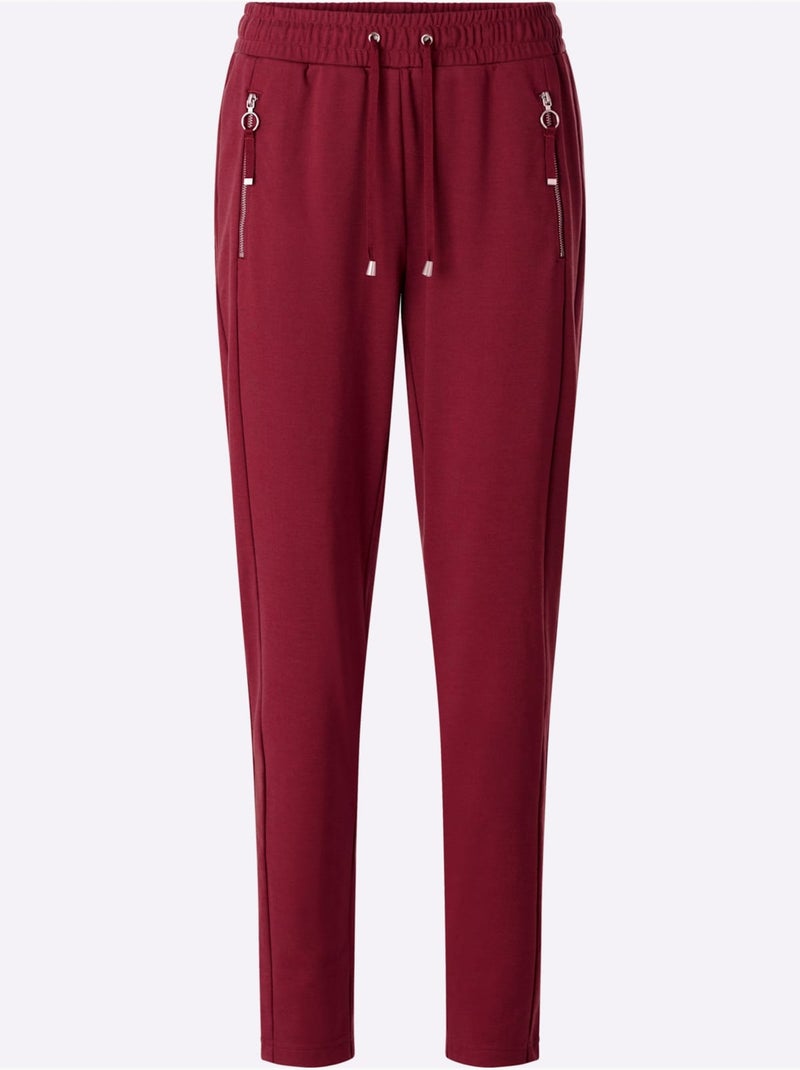 Pantalon jogpant 20% viscose - taille standard - witt Rouge foncé - Kiabi
