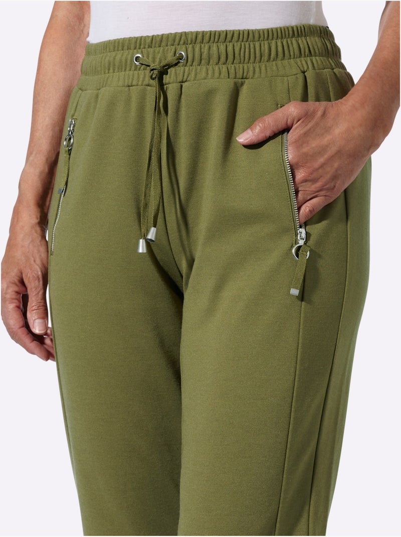 Pantalon jogpant 20% viscose - taille standard - witt Vert olive - Kiabi