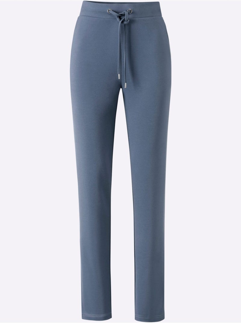 Pantalon Jogpant Ceinture élastique, Coulisse Et Lien à Nouer - Taille Standard - Helline Bleu - Kiabi